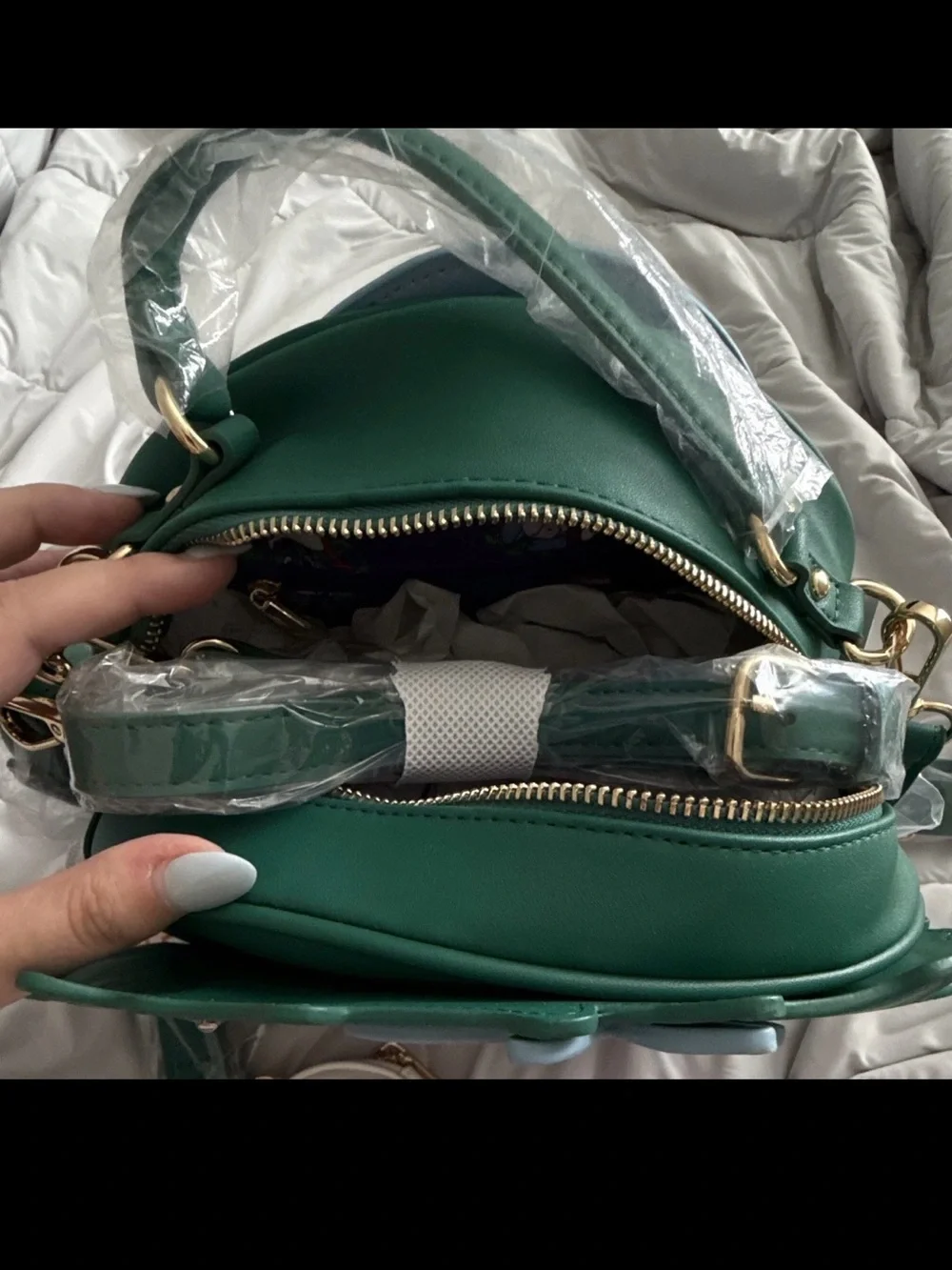 Eeyore Light-Up Crossbody Bag - Blue and Green NWT